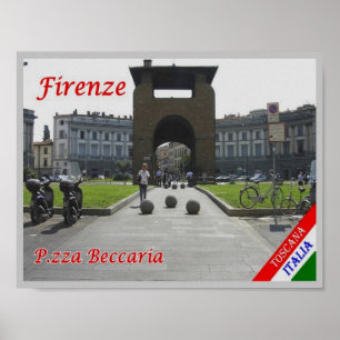 Affiche Italy - Tuscany - Florence - Piazza Beccaria -