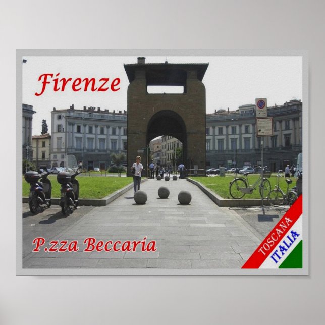 Affiche Italy - Tuscany - Florence - Piazza Beccaria - (Devant)