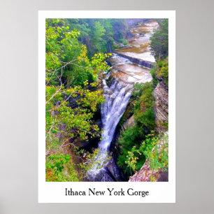 AFFICHE ITHACA NEW YORK GORGE