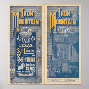 Affiche Itinéraire de montagne de fer