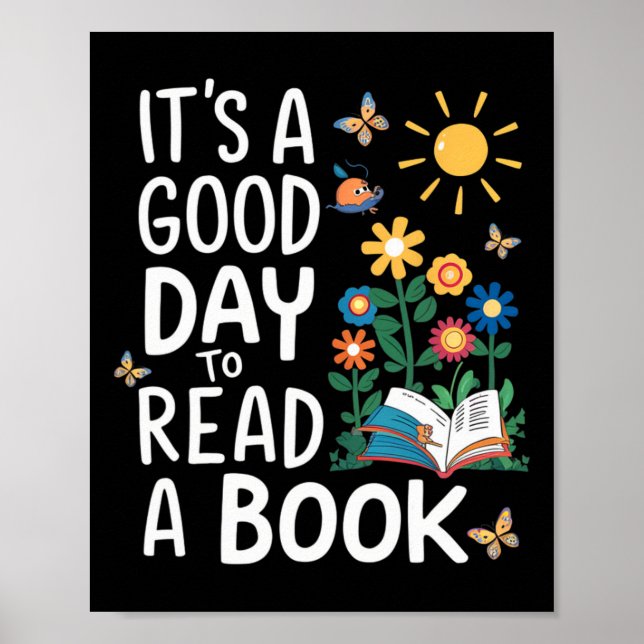 Affiche It's A Good Day To Read A Book Teacher Reading App (Devant)