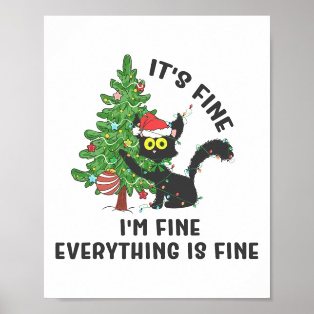 Affiche It's Fine Im Fine Everything Is Fine Elf Xmas Matc (Devant)