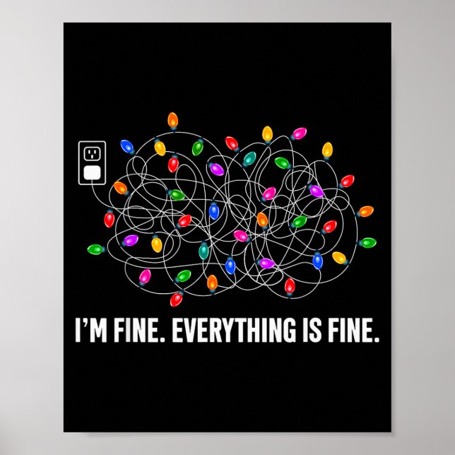 Affiche It's Fine I'm Fine Everything Is Fine Funny Christ (Devant)