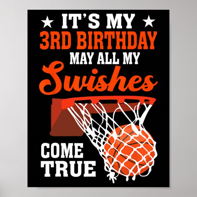 Affiche It's My 3rd Birthday Sketll 3 Year Old  (Devant)