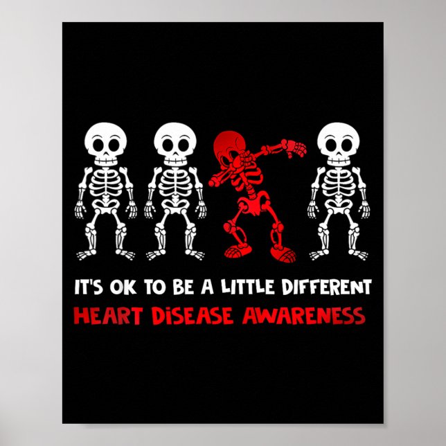 Affiche It's Ok To Be A Little Different Heart Disease Awa (Devant)