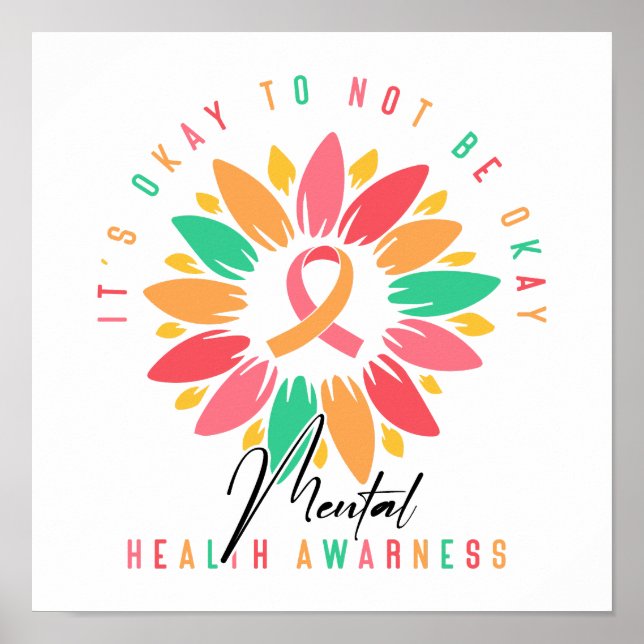 Affiche "It's Okay To Not Be Okay" Support Quote (Devant)