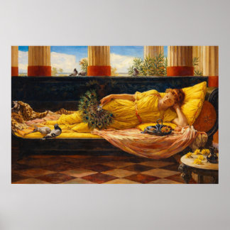 Affiche Its sweet doing nothing by John William Waterhouse