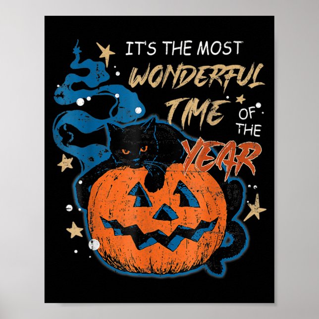 Affiche It's the Most Wonderful Time of the Year black cat (Devant)