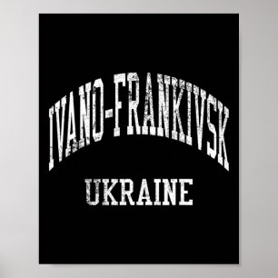 Affiche Ivano-Frankivsk Ukraine Rétro Années 70 Sports uni