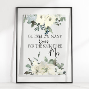 Affiche Ivory White Roses Devine Combien De Baisers Jeu