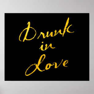 Affiche Ivre d'amour - noir