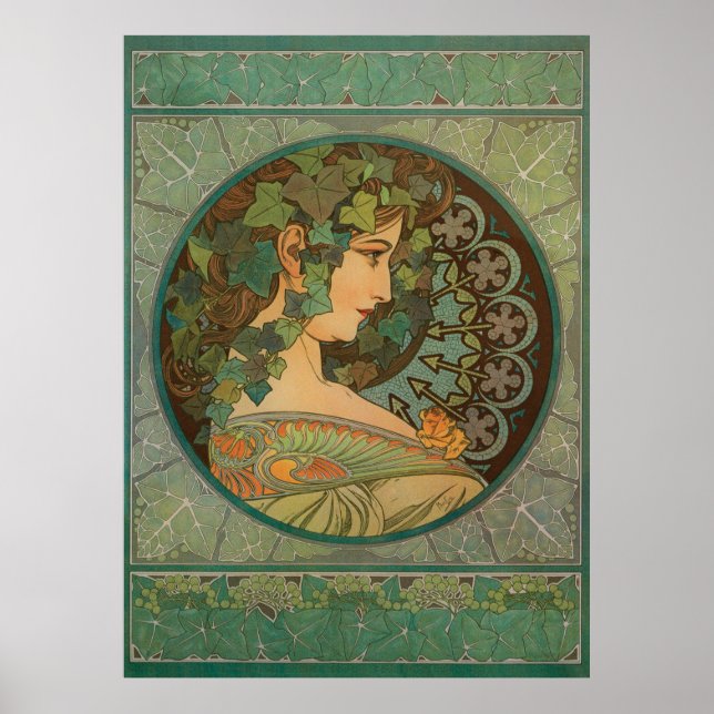 Affiche Ivy par Alphonse Mucha (Devant)