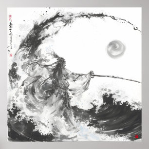 Affiche Izanami et Izanagi Black and White Spears