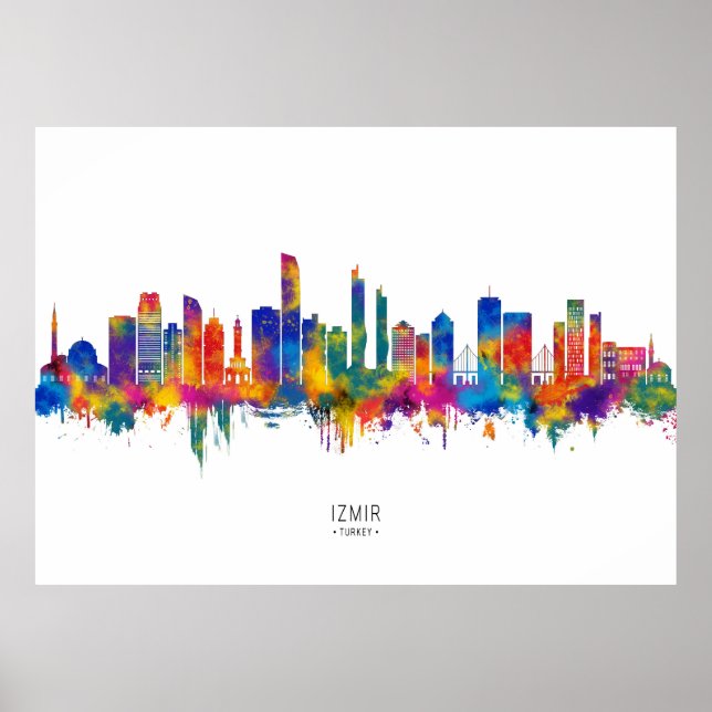 Affiche Izmir Turquie Skyline (Devant)
