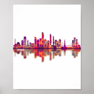 Affiche Izmir Turquie Skyline