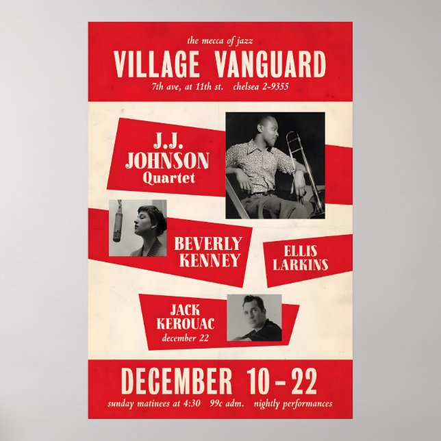 Affiche J.J. Johnson - Beverly Kenney - Jack Kerouac jazz (Devant)