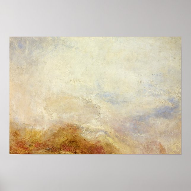 Affiche J. M. W. Turner - A mountain scene, Val d'Aosta (Devant)