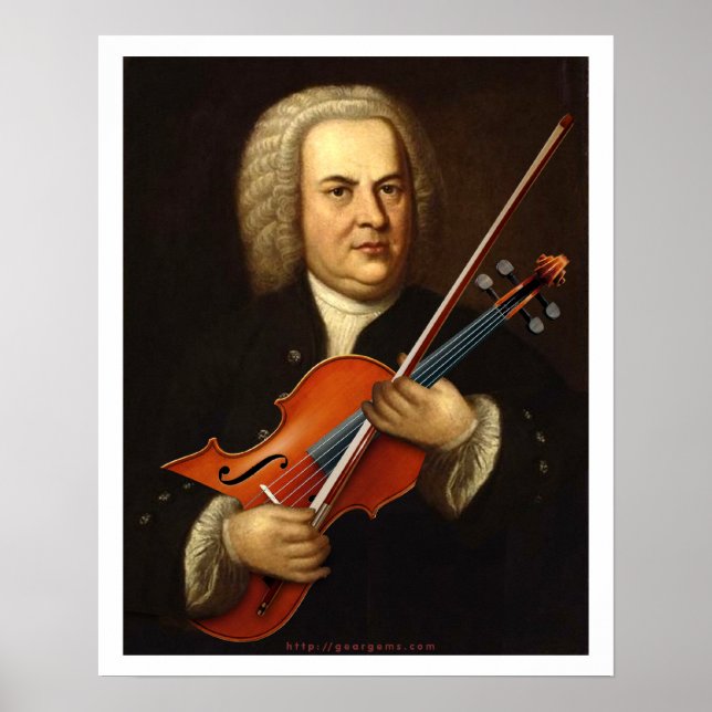 Affiche J.S. Bach avec une alto (Devant)