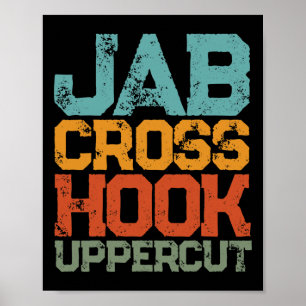 Affiche Jab Cross Hook Uppercut Femmes Et Hommes Shirt Fun