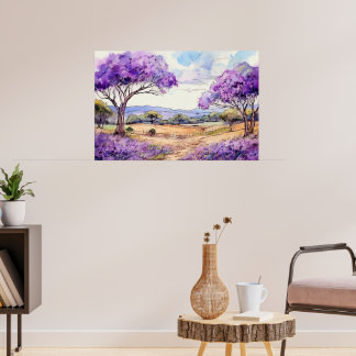 Affiche Jacaranda de Maui dans les terres