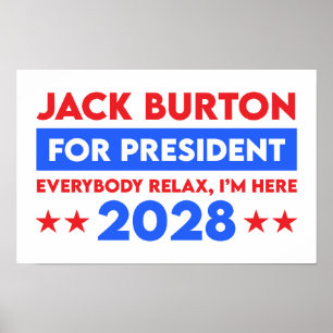 Affiche Jack Burton Pour Président 2028