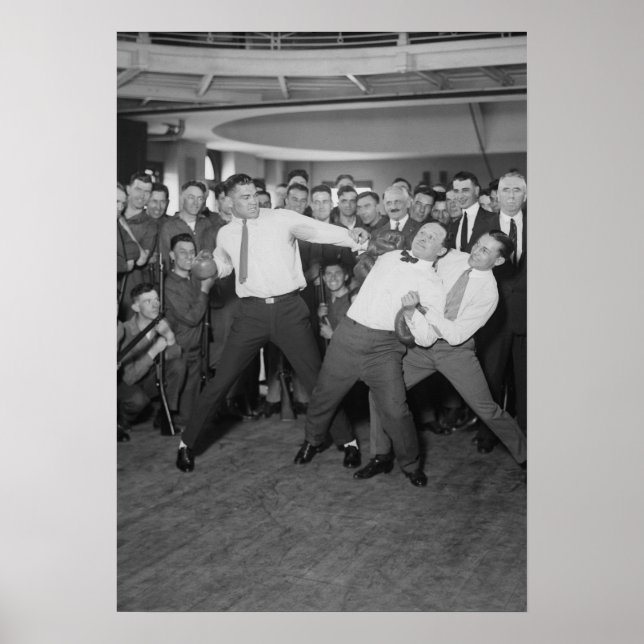 Affiche Jack Dempsey, Houdini et Benny Leonard (Devant)