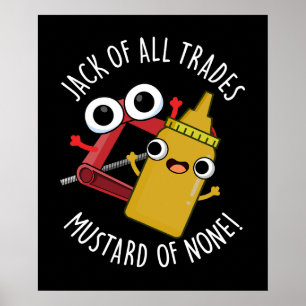 Affiche Jack des métiers Moutarde de personne Fond sombre