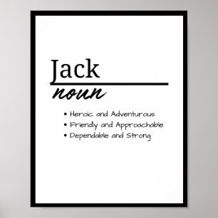 Affiche Jack, Garçon Nom Personnalisé Définition