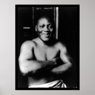 Affiche Jack Johnson Boxing 1915