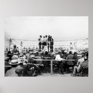Affiche Jack Johnson vs. Fireman Jim Flynn Boxing : 1912