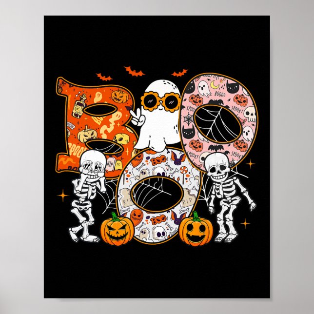 Affiche Jack-o'-lantern Citrouille Boo Griddy Dance Hallow (Devant)