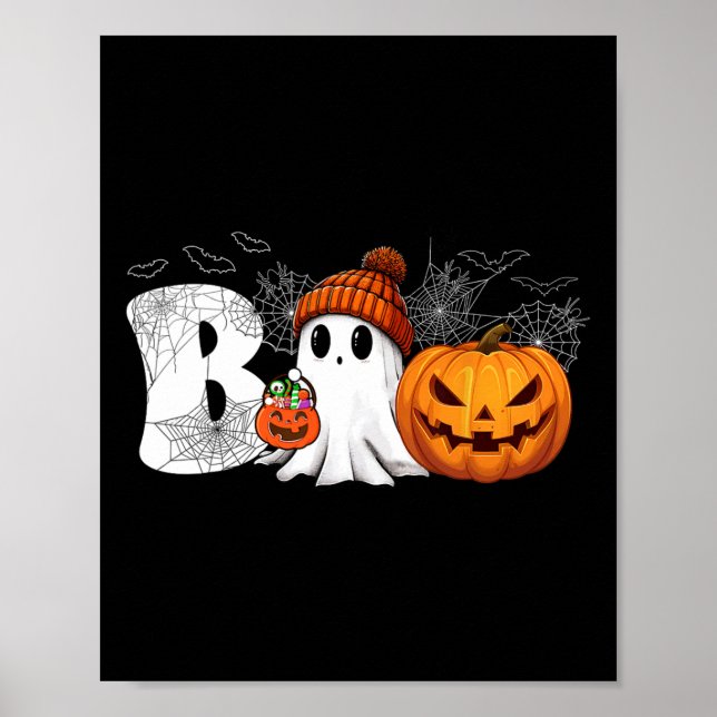 Affiche Jack-o'-lantern Ghost Boo Costumes Halloween Boy G (Devant)