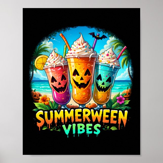 Affiche Jack-o-lanterne Summerween Vibes Skeleton été Wa (Devant)