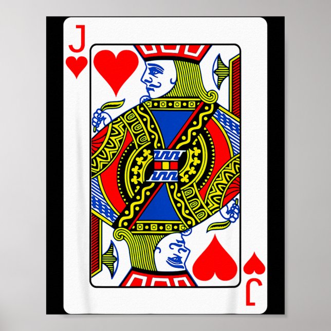 Affiche Jack Of Hearts Playing Card Valentine Costume  (Devant)
