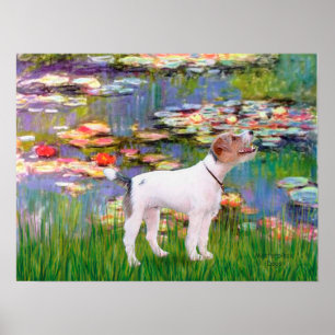 Affiche Jack Russell (Parsons Terrier) - Lilies 2