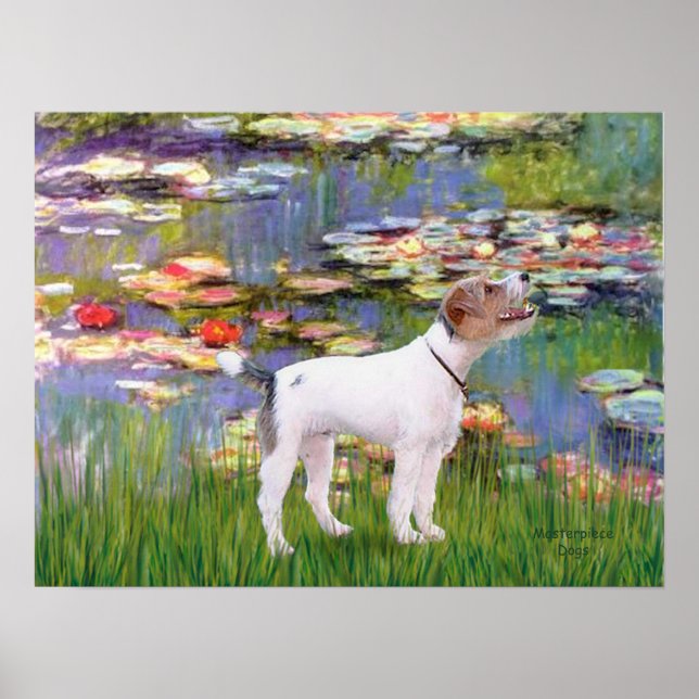 Affiche Jack Russell (Parsons Terrier) - Lilies 2 (Devant)