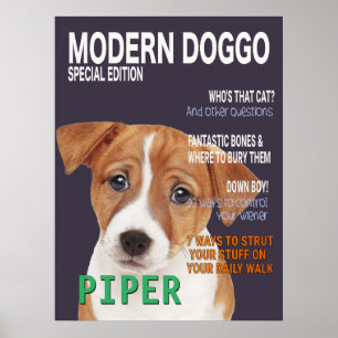 Affiche Jack Russell Terrier Couverture du Magazine Parody
