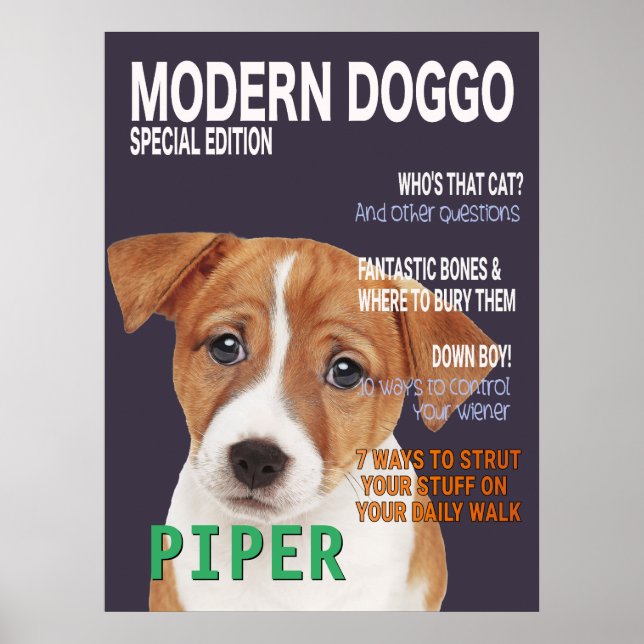 Affiche Jack Russell Terrier Couverture du Magazine Parody (Devant)