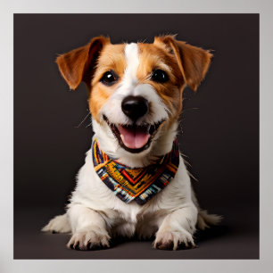 Affiche Jack Russell Terrier Realisme Portrait d'art