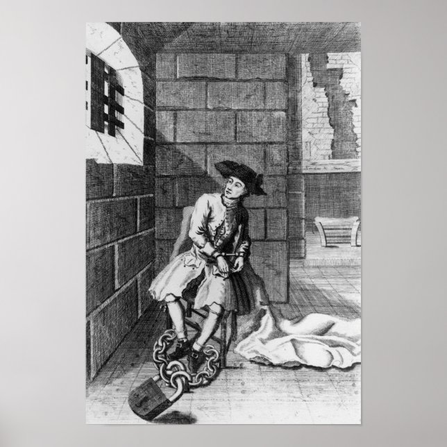Affiche Jack Shepberd à la prison de Newgate, 1724 (Devant)