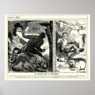 Affiche Jack the Ripper - est la détection par échec, 1888