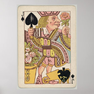 Affiche Jack vintage de pique Jouer carte Illustration