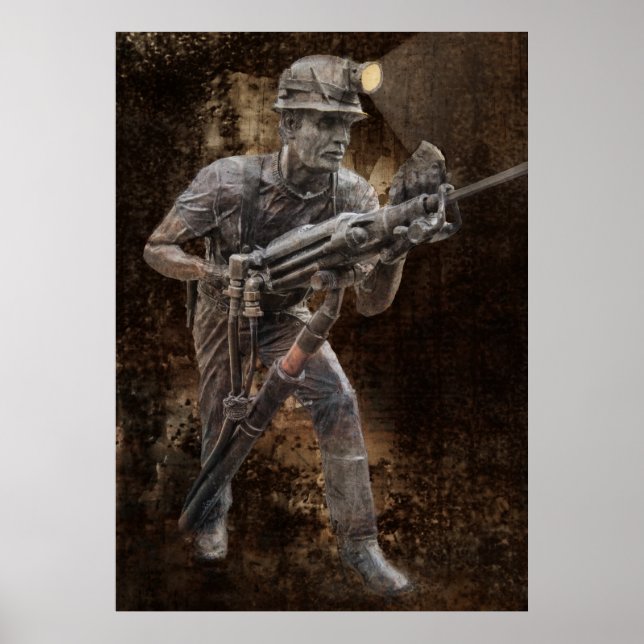 Affiche JACKLEG DRILLING by MINER (Devant)