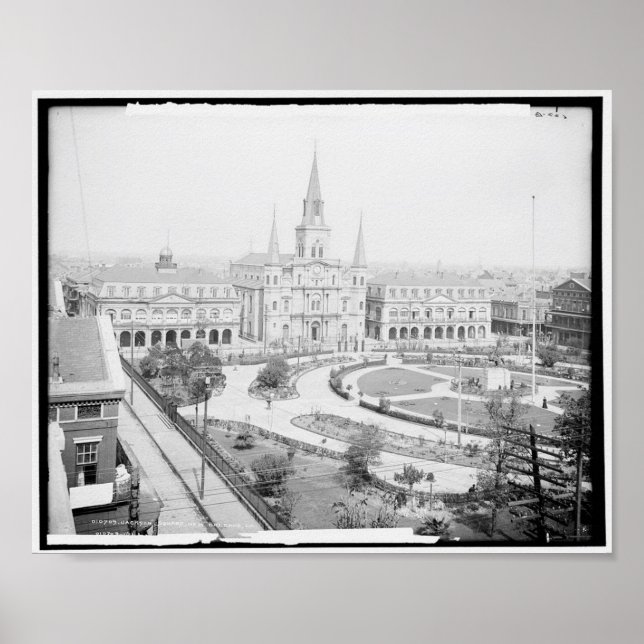 Affiche Jackson Carré, Nouvelle-Orléans, La. c1905 (Devant)