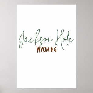 Affiche Jackson Hole, Wyoming Souvenir de Voyage