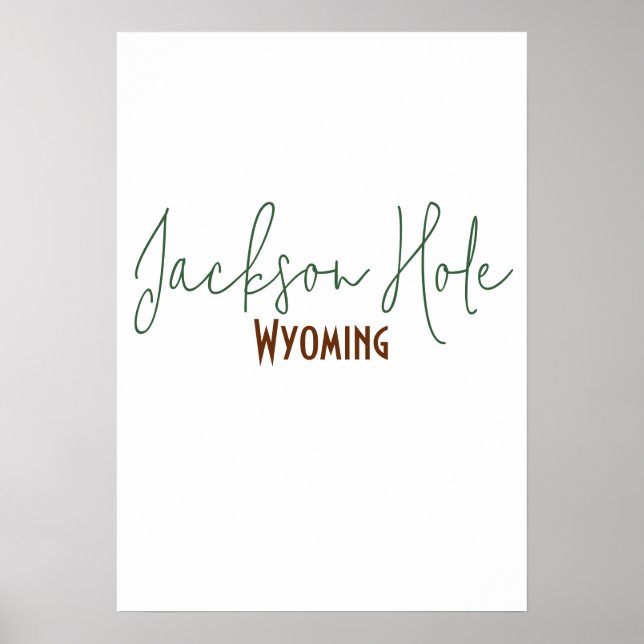Affiche Jackson Hole, Wyoming Souvenir de Voyage (Devant)