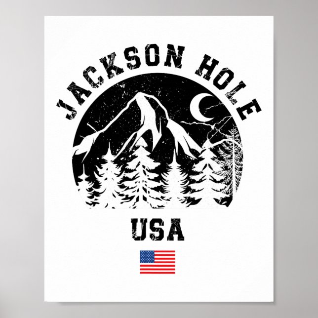 Affiche Jackson Hole Wyoming Station de ski alpin Amer (Devant)