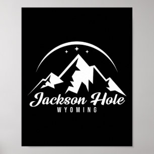 Affiche Jackson Hole Wyoming Station de ski Ski Snowboardi