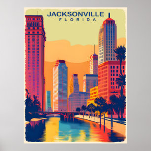 Affiche Jacksonville, Floride, Voyage