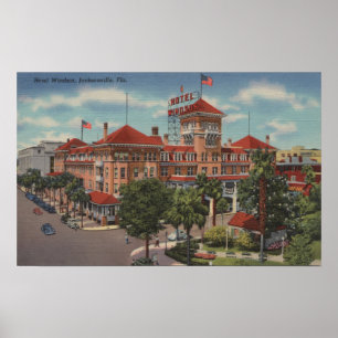 Affiche Jacksonville, la Floride - vue extérieure d'hôtel
